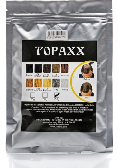 Topaxx 100 Gr Ekonomik Saç Fiberi Topik Tozu