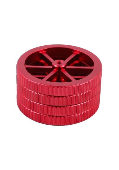 Koodmax 3d Yazıcı Printer M4 Dişli Metal Büyük El Büküm Tesviye Somun Kırmızı - 2 Adet