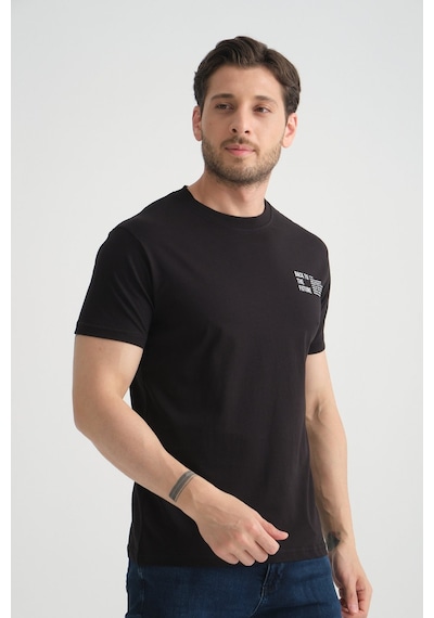 Shooter Sportwear Shooter Erkek Pamuklu T-shirt Premium Kalite Minimal Tasarım Regular Kalıp Siyah