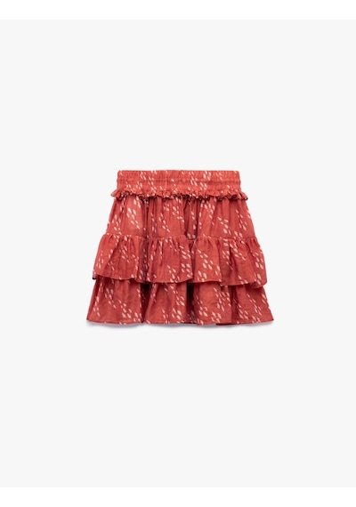 Koton Koton X Melis Ağazat - Desenli Beli Lastikli Bağlamalı Katmanlı Fırfırlı Mini Etek Pembe Desenli 5sak70202ew Pembe Desenli Koton Koton X Melis Ağazat - Desenli Beli Lastikli Bağlamalı Katmanlı Fırfırlı Mini Etek Pembe Desenli 5sak70202ew Pembe Desenli