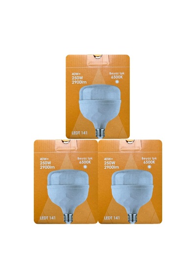 3 Adet Osaka 40w 250w Beyaz Işık E27 Duylu Kalın Duy Led Torch Ampul