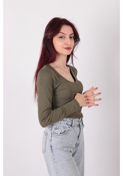 Busem S0015897 Kadın Bluz Haki