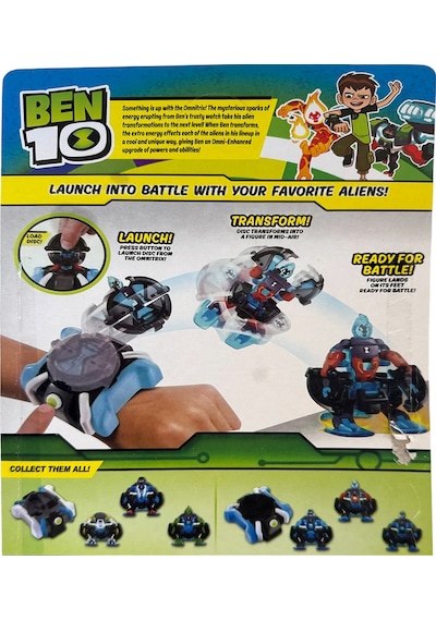 Benten Karakter Fırlatan Saat Ben10 Karakterli Oyuncak