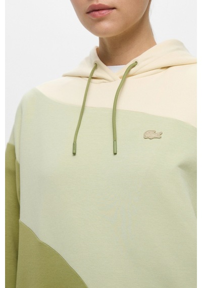 Lacoste Womens Oversize Sweatshirt Bol Kesim Kapüşonlu Kadın Sweatshirt Yeşil