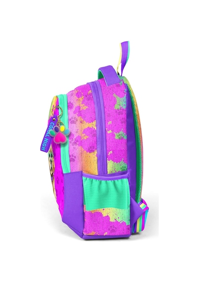 Coral High Kids Mor Pembe Köpek Desenli Üç Bölmeli Okul Sırt Çantası 23649