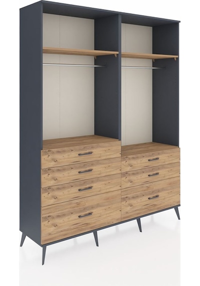 Hyperion Gardrop 4 Raflı 7 Çekmeceli 2 Askılı 176x44x221 Antrasit-çam Çam Hyperion Gardrop 4 Raflı 7 Çekmeceli 2 Askılı 176x44x221 Antrasit-çam Çam