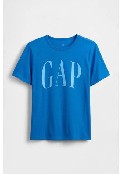 Gap Erkek Çocuk Logo Detaylı Mavi T-shirt-13468 Mavi