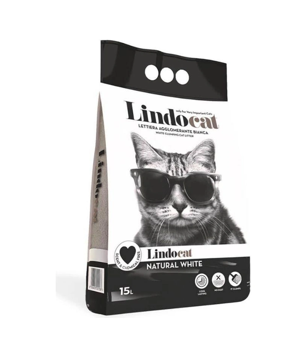 Lindocat Natural Kokusuz Kalın Taneli Topaklanan Bentonit Kedi Kumu 10 Lt