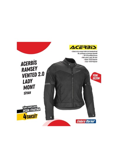 Acerbis Ce Ramsey Wented 2.0 Yazlık Bayan Mont Siyah Acerbis Ce Ramsey Wented 2.0 Yazlık Bayan Mont Siyah