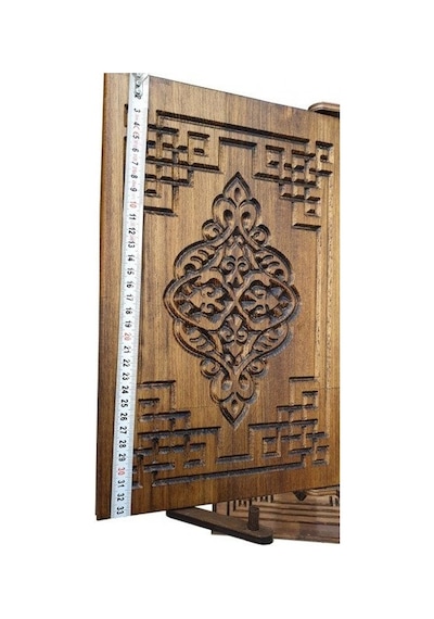 Tekerlekli Asansörlü Ahşa Selçuklu Motifli Rahle
