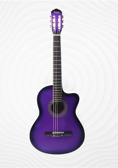 Cg-3901prs Klasik Gitar 4/4 Sap Ayarlı Kesik Kasa Full Set Mor