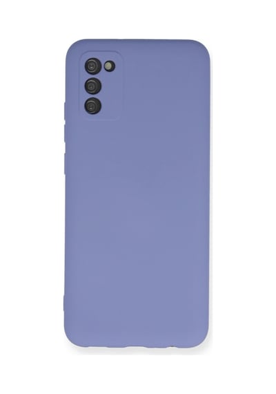 Samsung Uyumlu Galaxy A03s Kılıf Nano İçi Kadife Silikon - Lila 0.2M-Çok Renkli