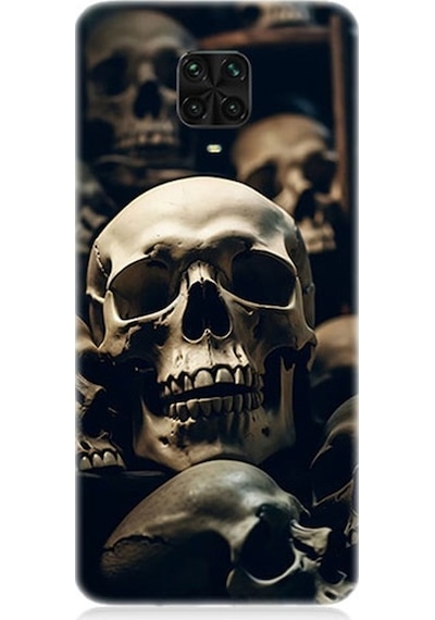 Xiaomi Redmi Note 9 Pro Uyumlu Kuru Kafa Desenli Silikon Kılıf