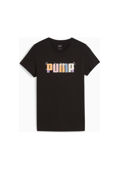 Puma Ess Graphic Tee Kadın Tişört-6849 Siyah