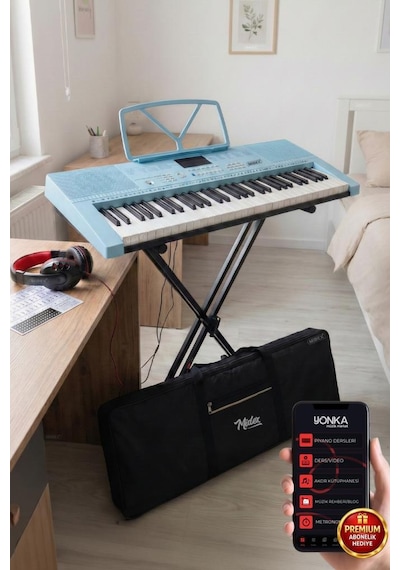 Ps-2300blpak 61 Tuş Org Stand Kulaklık Mavi Başlangıç İçin Uygun