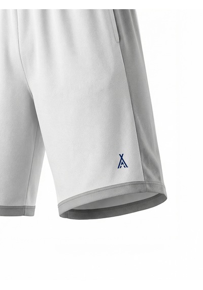 Orendahill Erkek Spor Şort Hızlı Kuruyan Esnek Regular Fit Gym Cepli Yan Çizgi Detaylı Activewear Beyaz