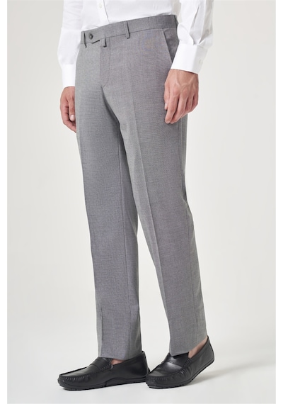 İmza Füme Yan Cep Filafil Desen Comfort Fit Esnek Pantolon 1003260153