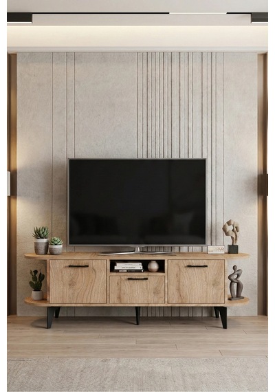 Mira Tv Sehpası Suntalam Bej 160x35 Cm Çok Renkli