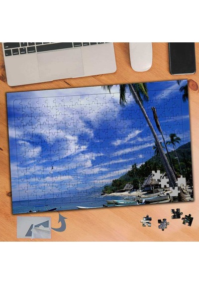 Deniz Kenarı Sahil Manzarası 240 Parça Puzzle Yapboz Tablo-225
