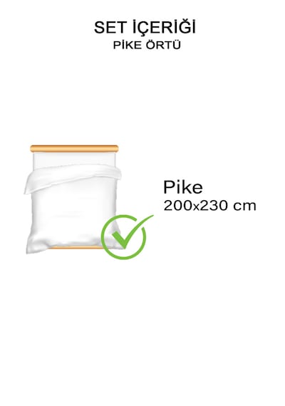 Vionel Home Anatolia %100 Pamuk Çift Kişilik Pike 200x230 Cm, Yatak Örtüsü Bej