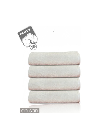 4'lü Bej Saçaklı Düğün Havlusu 94gr %100 Pamuk 40x70 Cm El Ve Yüz Havlusu Bej