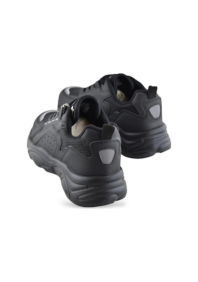 Papatay Mp 2076 Rahat Ortopedik Taban Günlük Unisex Spor Ayakkabı Kalın Taban Siyah