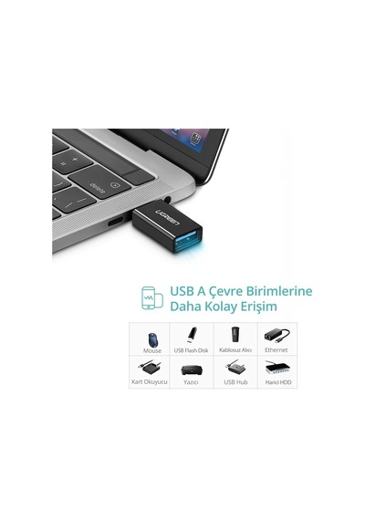 Usb 3.0 Type-c Dönüştürücü Adaptör, Beyaz