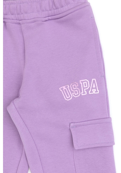 U.S. Polo Assn. Kız Çocuk Lila Cep Detaylı Parlak Baskılı Eşofman Altı 50316892-VR034