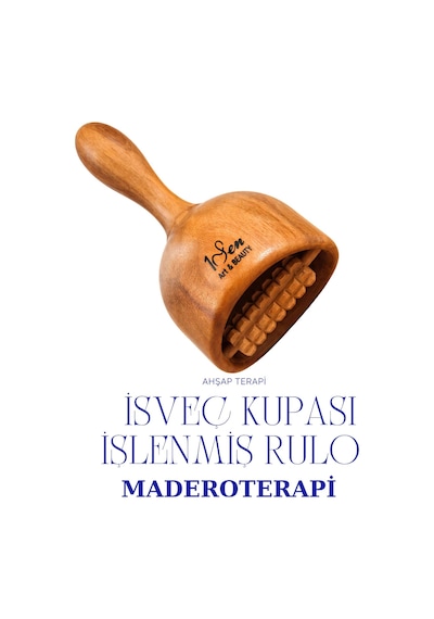 Maderoterapi İsveç Kupası Vakumlu İşlenmiş Rulo Ahşap Masaj Aleti