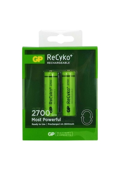 GP Recyko+ 2700 Series 2600 mAh AA Şarj Edilebilir Kalem Pil 2'li