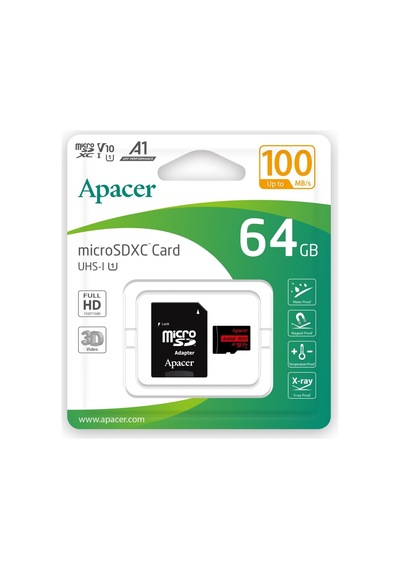 Apacer 64gb Mıcro Sdxc R100mb/s Ap64gmcsx10ub-r Abab74apr0002