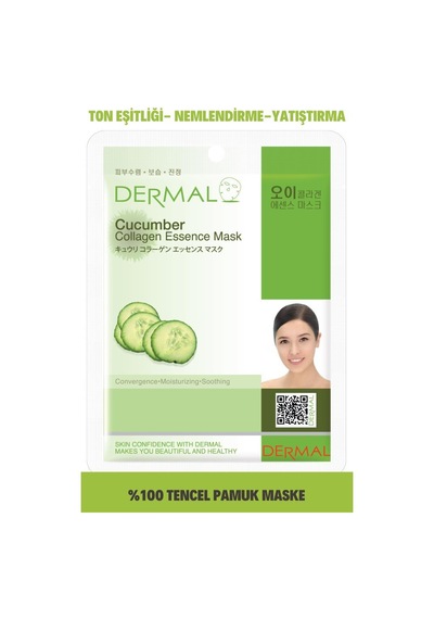 Dermal Salatalık Özlü Kolajen Maskesi 23 G