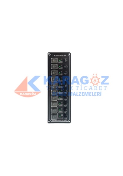 MOONLIGHT DİKEY 10'LU SWITCH PANEL SİGORTALI