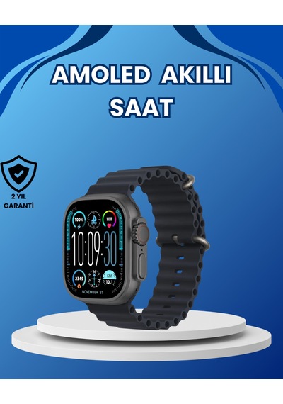 Amoled Ultra Akıllı Saat 15 Gün Batarya Güçlü Ekran