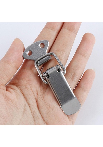 Gergi Mandalı Çelik Sandık Kaput Kilidi Klipsi 7.5 Cm Düz Parlak Krom 2 Adet Diğer