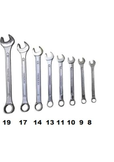 8 Parça Kombine Anahtar Takımı Poşetli 8-19 Mm 8 Li Düz-yıldız Anahtar Seti Eko