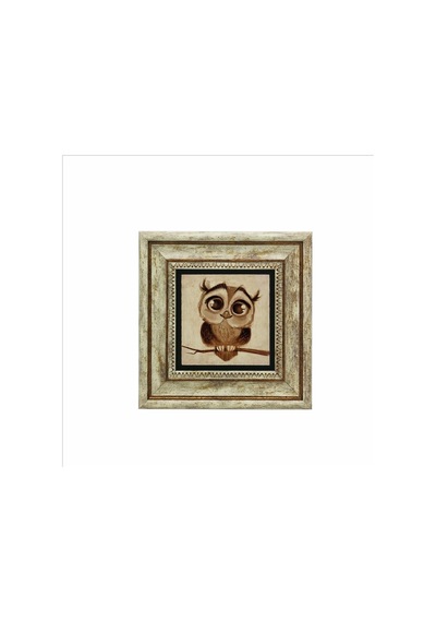Baykuş Baskılı Taş Tablo 20x20 527