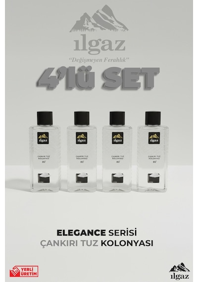 Ilgaz Çankırı Tuz Kolonyası 4'lü Set 80 Derece 400 Ml Elegance Series