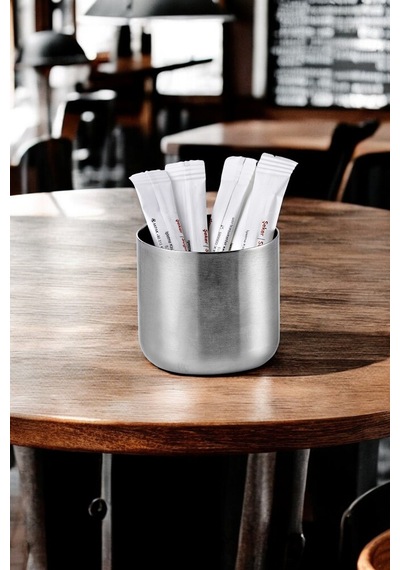 10 Adet Kafe Restorantlar Için Stik Stick Şekerlik Çubuk Şekerlik Küçük Krom