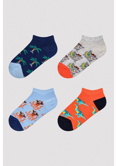 Penti Erkek Çocuk Summer Vibes Lacivert 4lü Patik Çorap