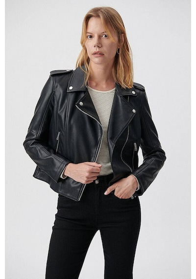 Mavi M1110221-900 Siyah Kadın Biker Ceket M1110221-900-R1534 Siyah Mavi M1110221-900 Siyah Kadın Biker Ceket M1110221-900-R1534 Siyah