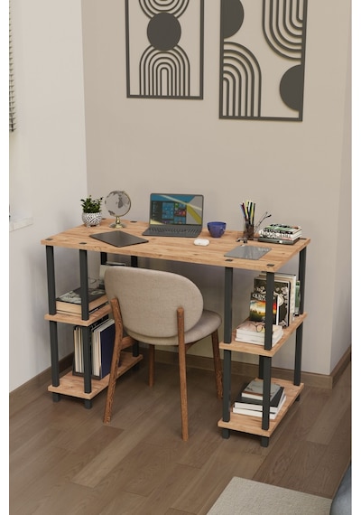 Arven Çok Raflı Çalışma Masası Bilgisayar Masası Ofis Ve Ev Çalışma Masası Kahverengi Arven Çok Raflı Çalışma Masası Bilgisayar Masası Ofis Ve Ev Çalışma Masası Kahverengi