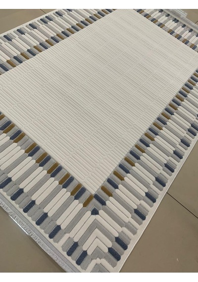 Bünyan Halı Twist Lt506 Gri Mavi Serisi Oturma Salon Yatak Çocuk Odası Halısı Gri - Mavi