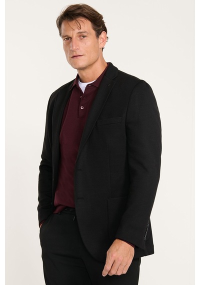 Ac&Co / Altınyıldız Classics Erkek Sıyah Yünlü Slim Fit Dar Kesim Mono Yaka Torba Cepli Blazer Ceket Siyah Ac&Co / Altınyıldız Classics Erkek Sıyah Yünlü Slim Fit Dar Kesim Mono Yaka Torba Cepli Blazer Ceket Siyah