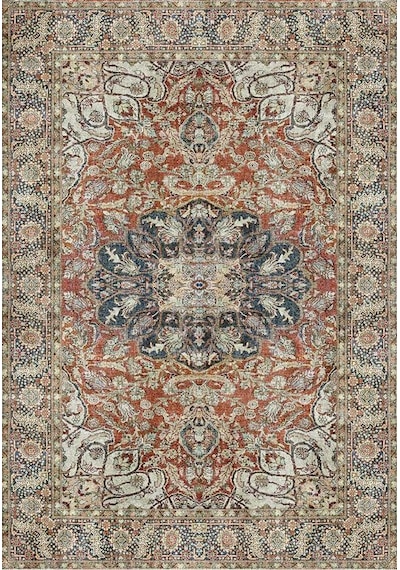 Çam Halı Anatolia 32-074 Etnik Eskitme Desenli Dokuma Tabanlı Yıkanabilir Şönil Salon Ve Oda Halısı Multi 3