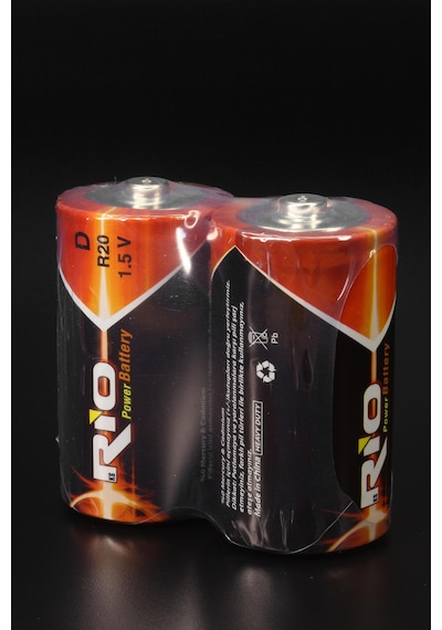 Rio 2li Büyük Boy Pil R20 D-size Pil D Boy Pil Oyuncak Pili Çinko Karbon Pil Zn-c 1.5 V