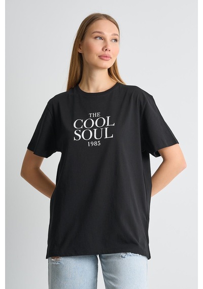 Alexandergardı Baskılı Kısa Kollu Unisex T-shirt Siyah