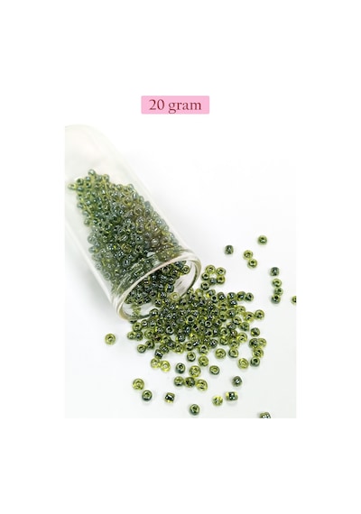 Dökme Cam Kum Boncuk 8/0 3 Mm - 4 Renk - Toplam 80 Gram - Bnc423