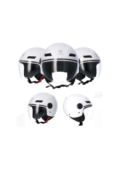 Shiro 6002 S20 Jo Kioto M.C Kask İnci Beyazı
