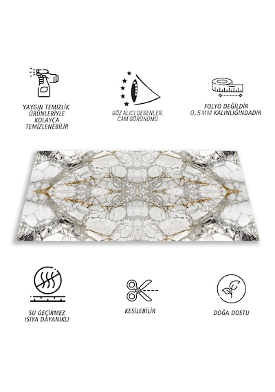 Kendinden Yapışkanlı Mermer Desenli Panel Taş Mermer Desen 82x122 Cm 5 Adet 5 M2